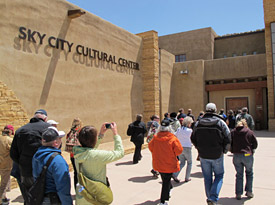 Arriving at the Acoma cultural center