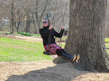 Paulette on a Swing