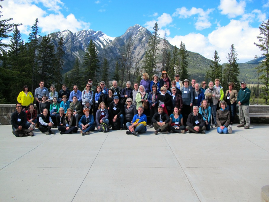 The group at Cave and Basin in Banff National Park